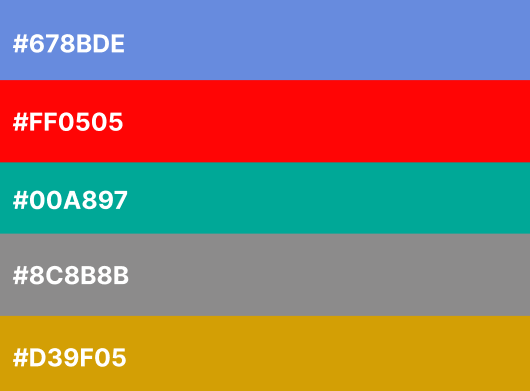 paleta de cores